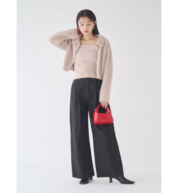 LAGUNAMOON「ヘアリーラメアンサンブル」|カーディガン|