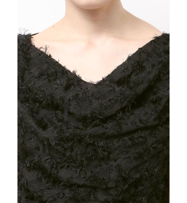 LAGUNAMOON「カットジャガードドレープブラウス」|シャツ・ブラウス|