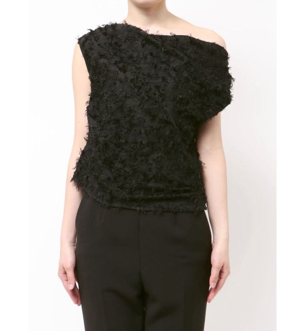 LAGUNAMOON「カットジャガードドレープブラウス」|シャツ・ブラウス|