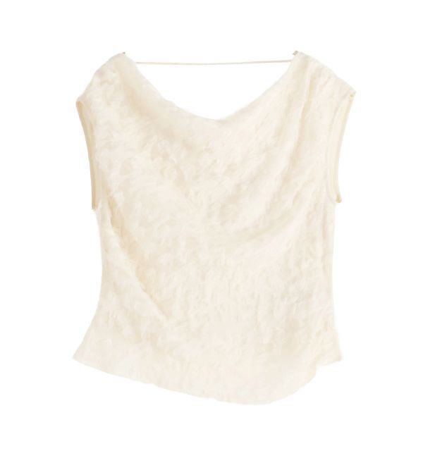 LAGUNAMOON「カットジャガードドレープブラウス」|シャツ・ブラウス|