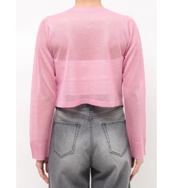 LAGUNAMOON「メタルボタンシアーニットカーディガン」|カーディガン|