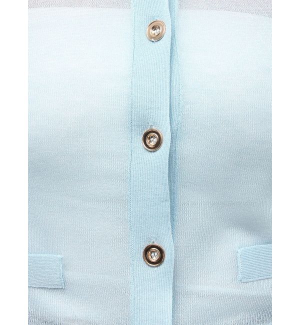 LAGUNAMOON「メタルボタンシアーニットカーディガン」|カーディガン|