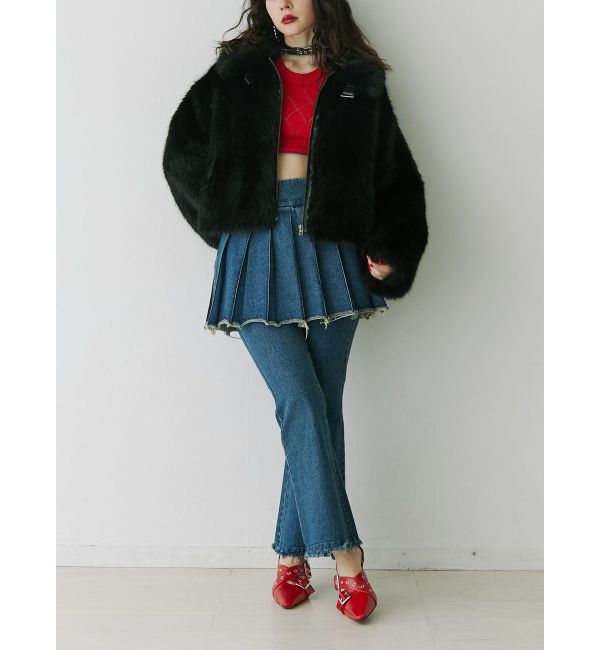 jouetie「2wayレースアップクロップドニット」|ニット・セーター|