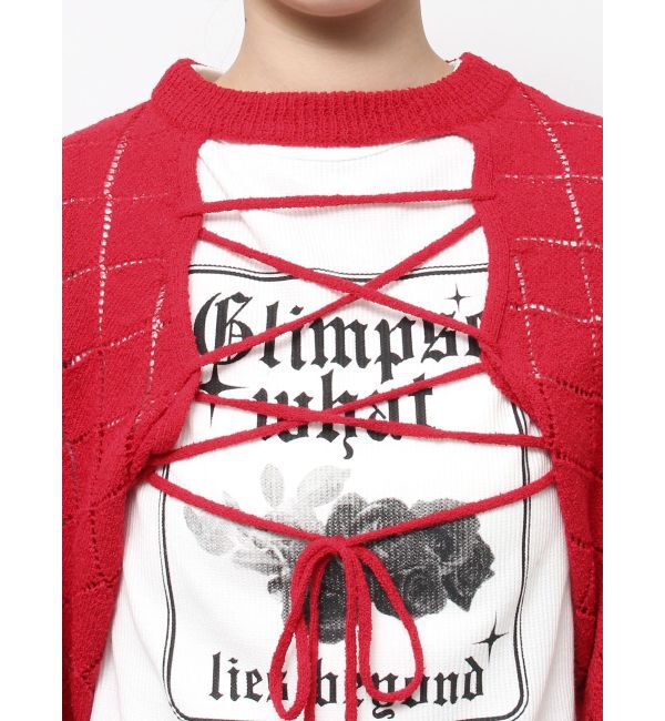 jouetie「2wayレースアップクロップドニット」|ニット・セーター|