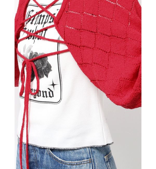 jouetie「2wayレースアップクロップドニット」|ニット・セーター|