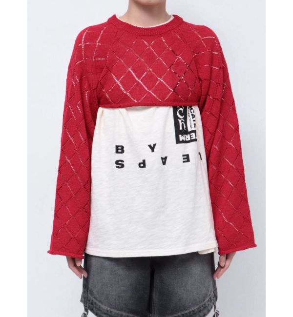 jouetie「2wayレースアップクロップドニット」|ニット・セーター|