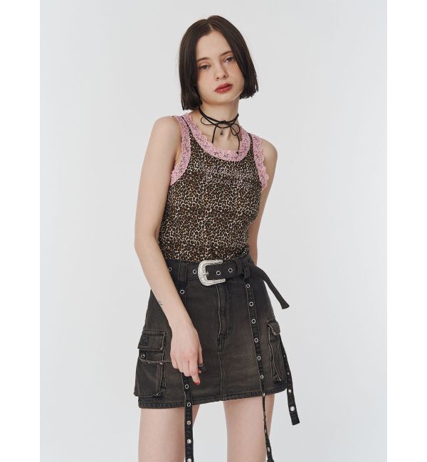 jouetie「ウエスタンバックルベルトスカパン」|デニム|