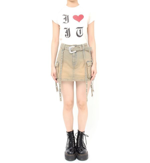 jouetie「ウエスタンバックルベルトスカパン」|デニム|