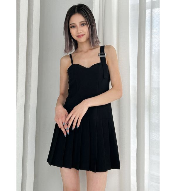 GYDA「【TINY】アシメストラッププリーツワンピース」|ワンピース|