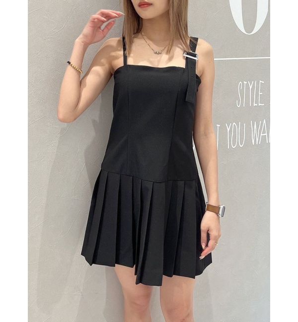 GYDA「【TINY】アシメストラッププリーツワンピース」|ワンピース|