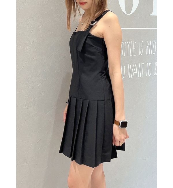 GYDA「【TINY】アシメストラッププリーツワンピース」|ワンピース|