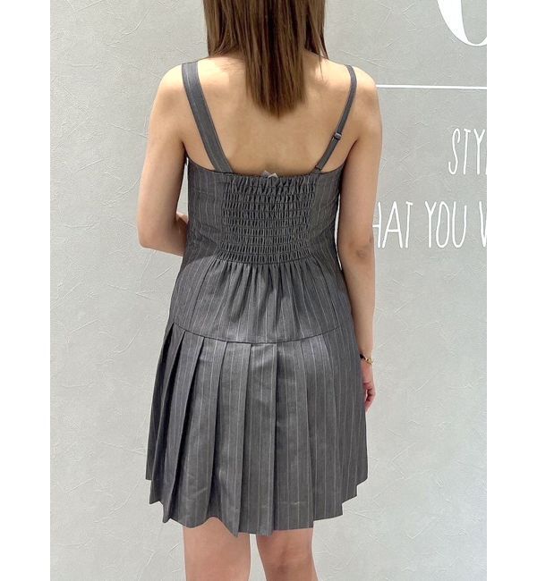 GYDA「【TINY】アシメストラッププリーツワンピース」|ワンピース|
