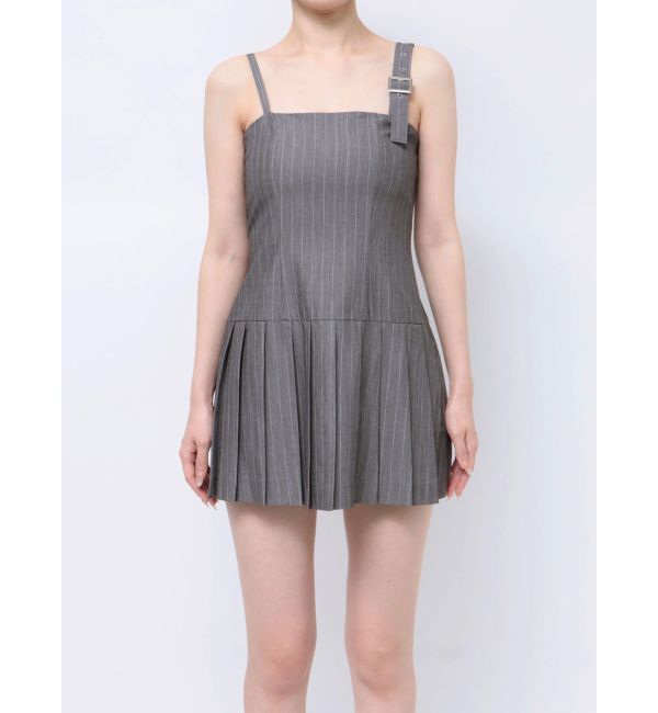 GYDA「【TINY】アシメストラッププリーツワンピース」|ワンピース|