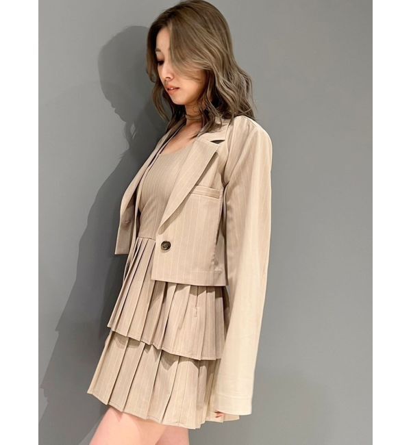 GYDA「ティアードプリーツワンピース」|ワンピース|