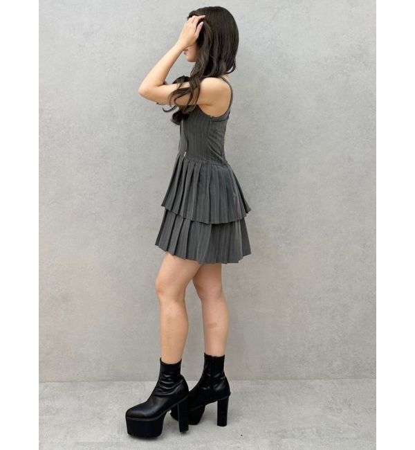 GYDA「ティアードプリーツワンピース」|ワンピース|