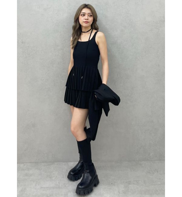 GYDA「ティアードプリーツワンピース」|ワンピース|