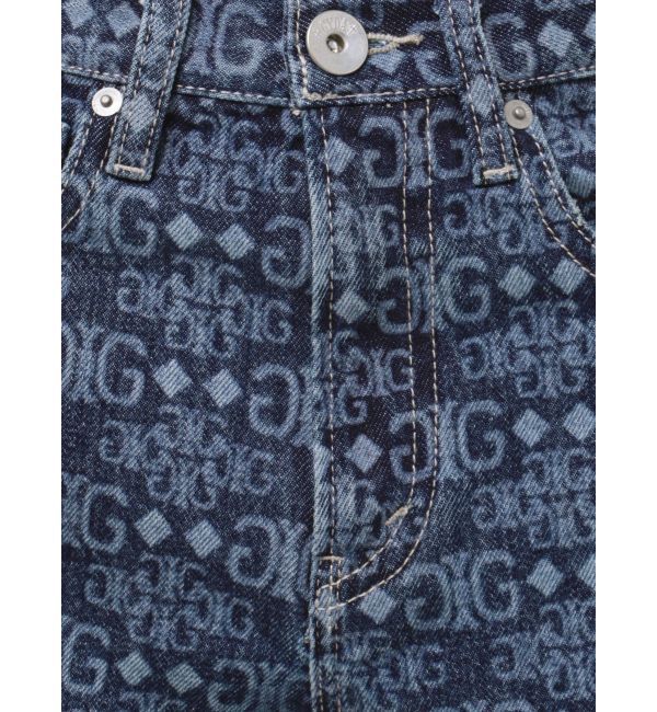 GYDA「ハイウエストSIDE RINGデニムショートパンツ」|デニム|