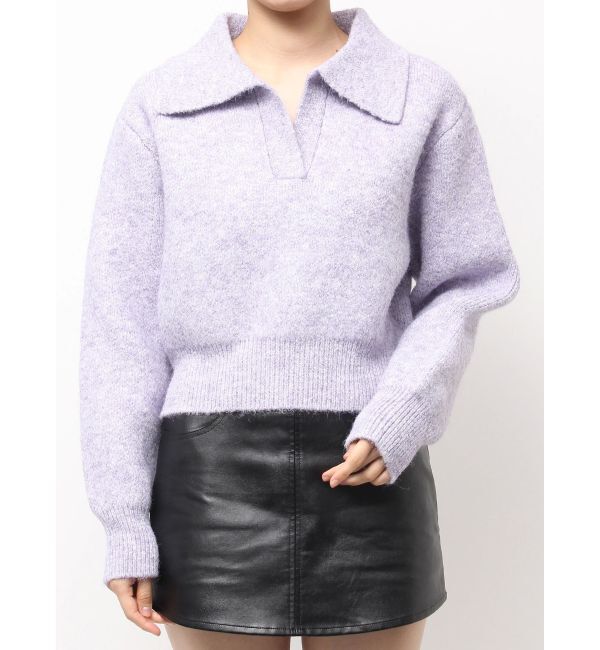 GYDA「skipperニットトップス」|ニット・セーター|パープル