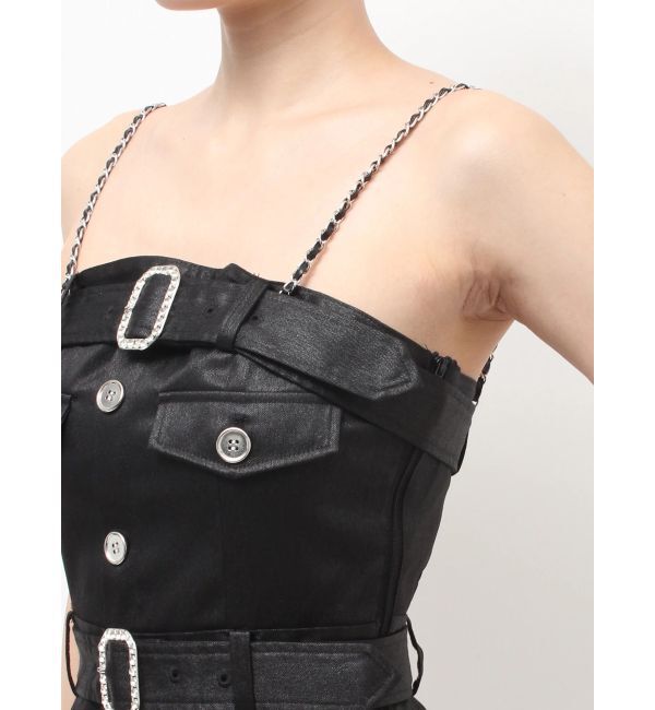 GYDA「W BELT GLITTERロンパース」|ワンピース|