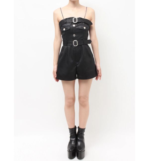 GYDA「W BELT GLITTERロンパース」|ワンピース|