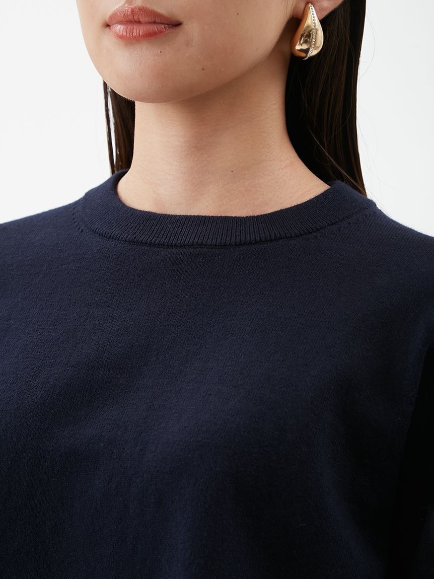 Mila Owen「カシミヤコットンストライプドッキングニット」|ニット・セーター|