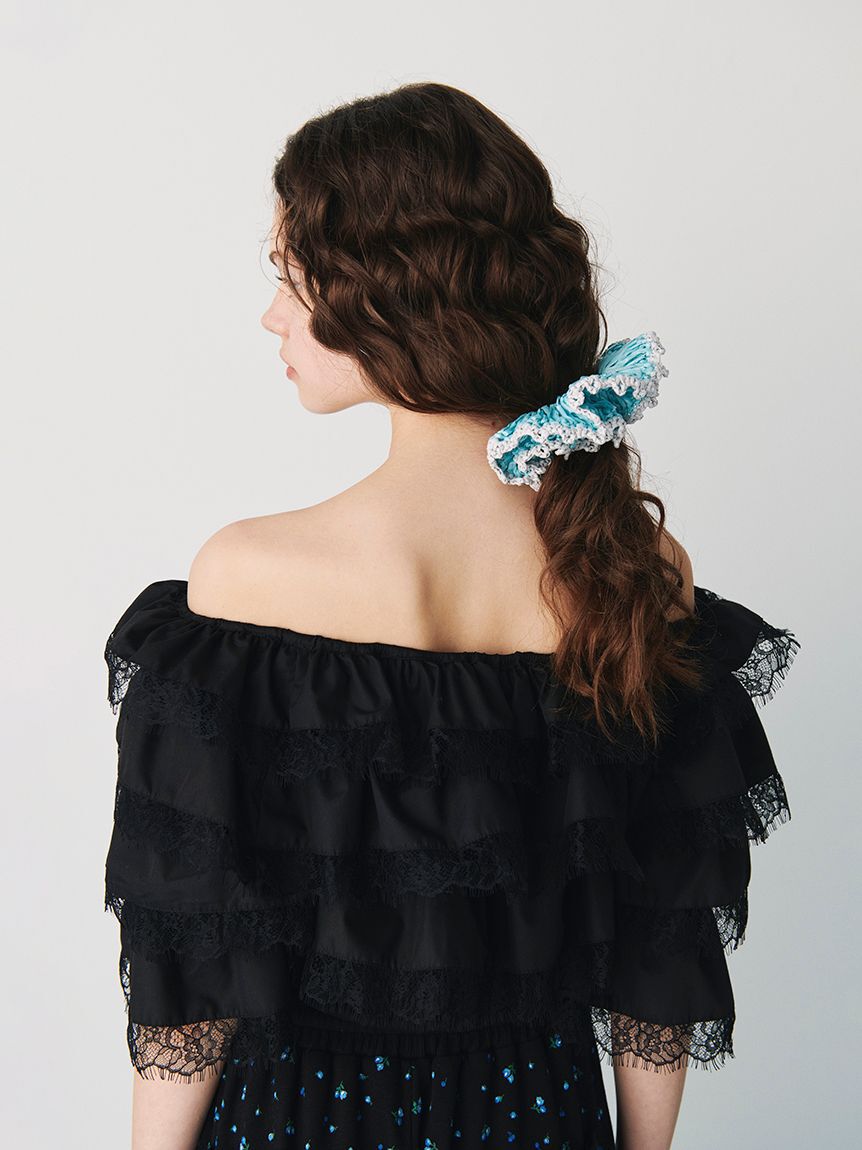 FURFUR「ラフィアライククロシェシュシュ」|ヘアバンド|