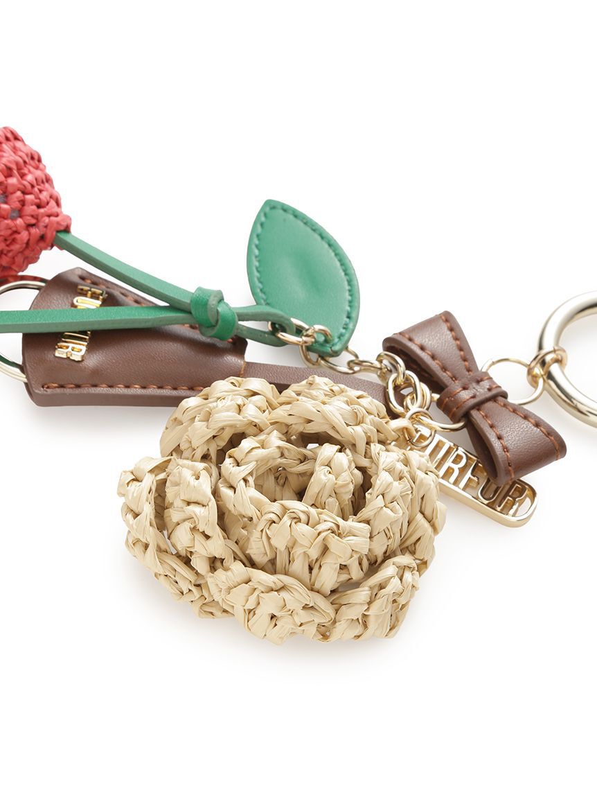 FURFUR「ラフィアモチーフミックスチャーム」|キーケース|