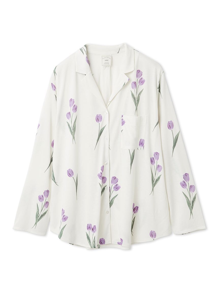 gelato pique「チューリップ柄シャツ」|ルームウェア|
