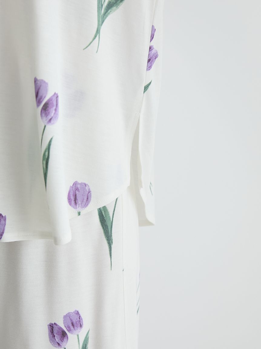 gelato pique「チューリップ柄シャツ」|ルームウェア|