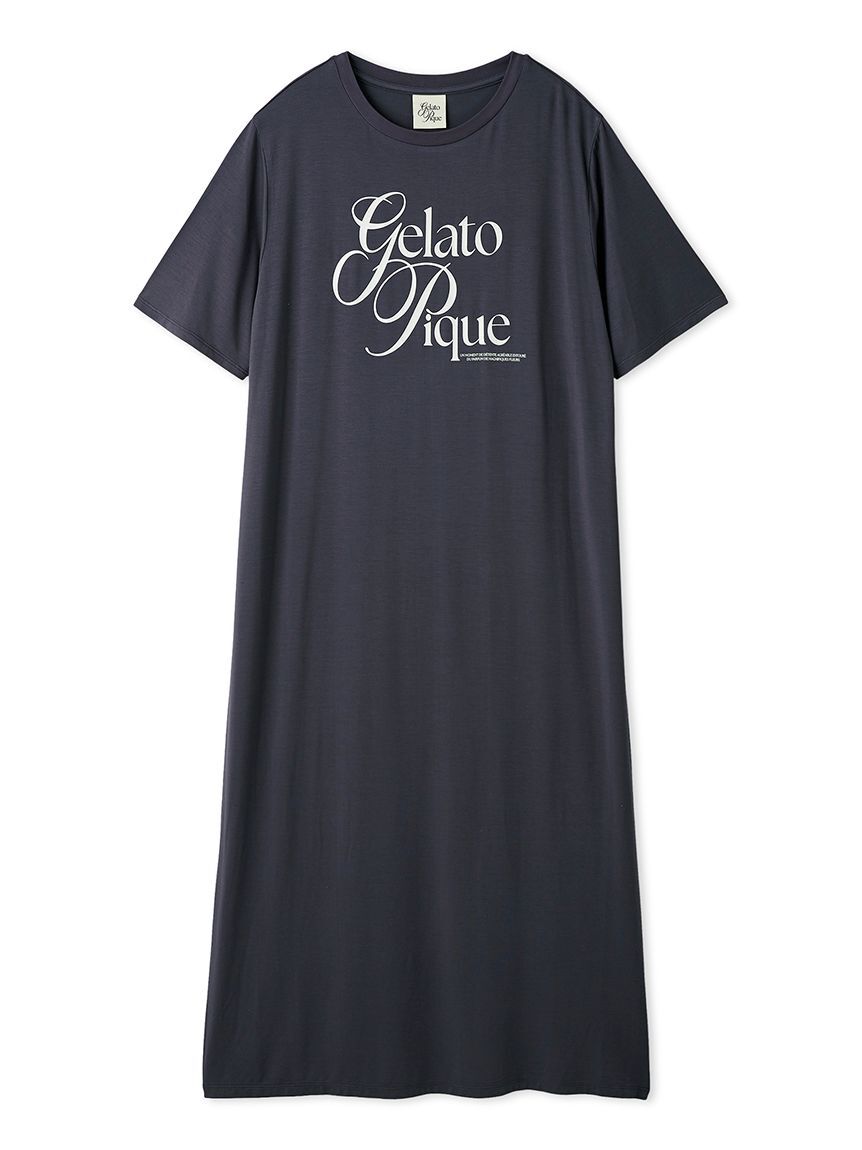 gelato pique「【母の日】【IFMC.】【接触冷感】レーヨンロゴワンピース」|ルームウェア|