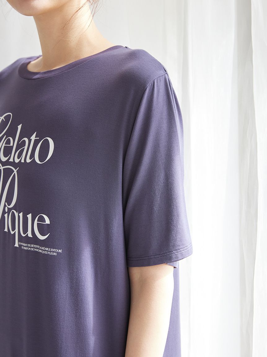 gelato pique「【母の日】【IFMC.】【接触冷感】レーヨンロゴワンピース」|ルームウェア|