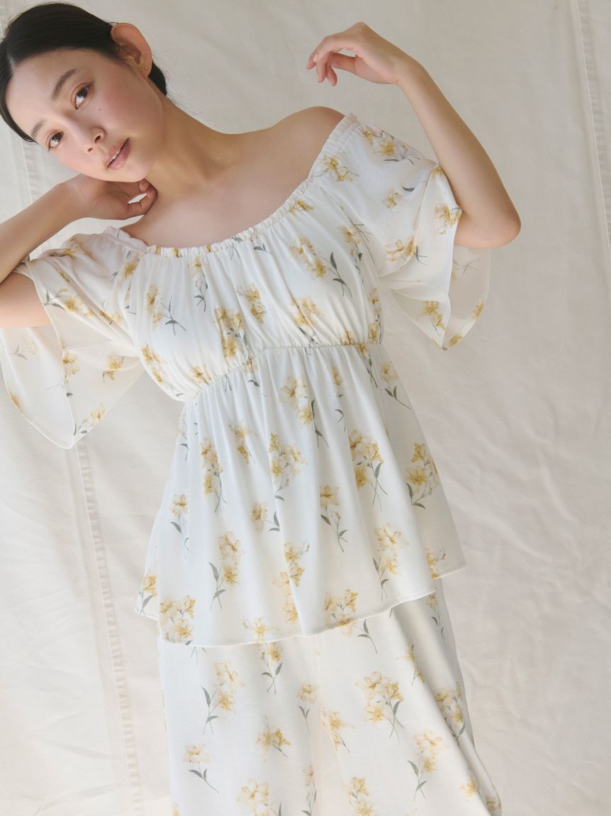 gelato pique「【母の日】フラワー柄ロングパンツ」|ルームウェア|