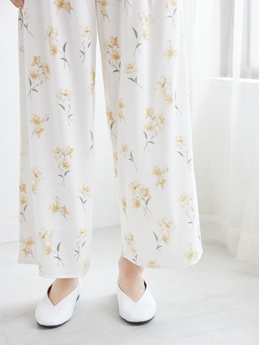 gelato pique「【母の日】フラワー柄ロングパンツ」|ルームウェア|