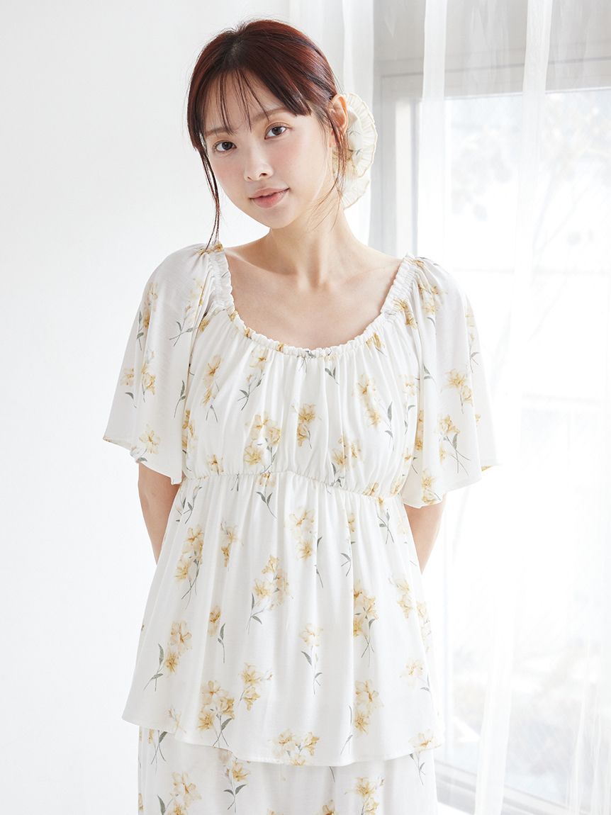 gelato pique「【母の日】フラワー柄カップインプルオーバー」|ルームウェア|