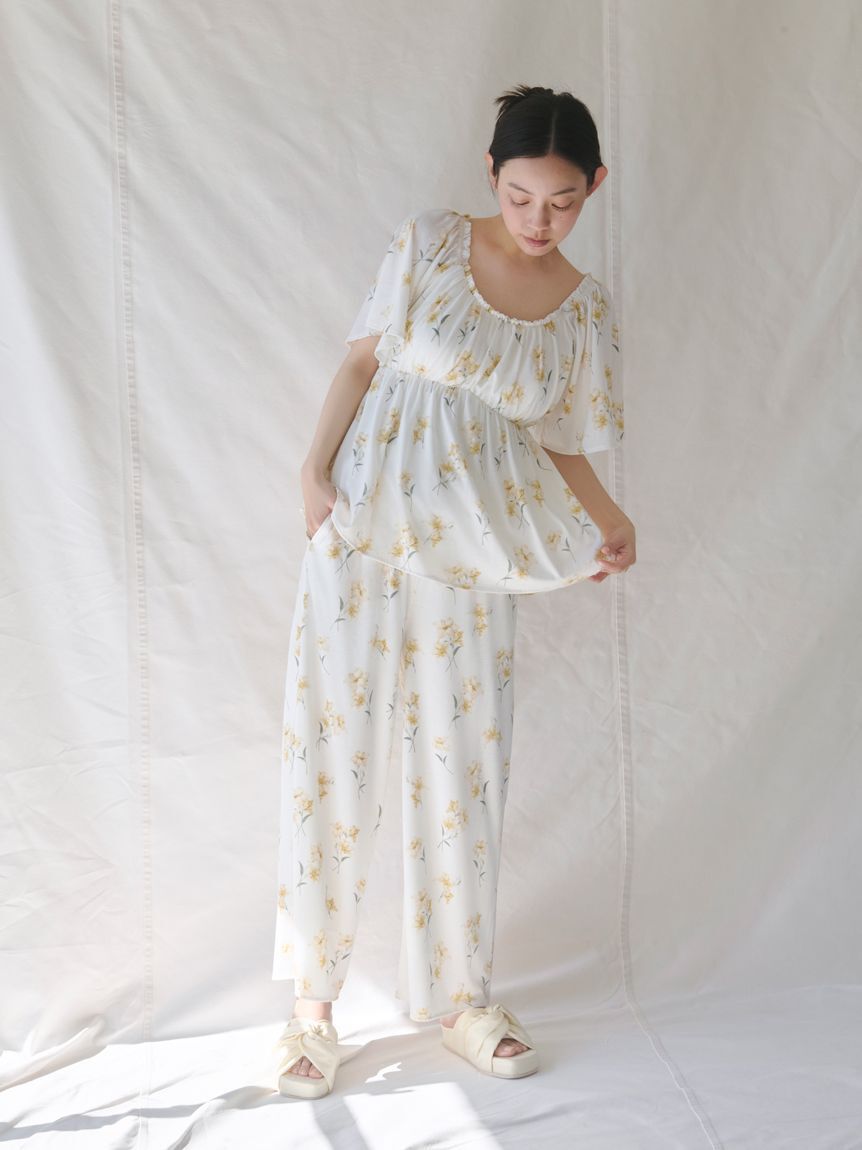 gelato pique「【母の日】フラワー柄カップインプルオーバー」|ルームウェア|