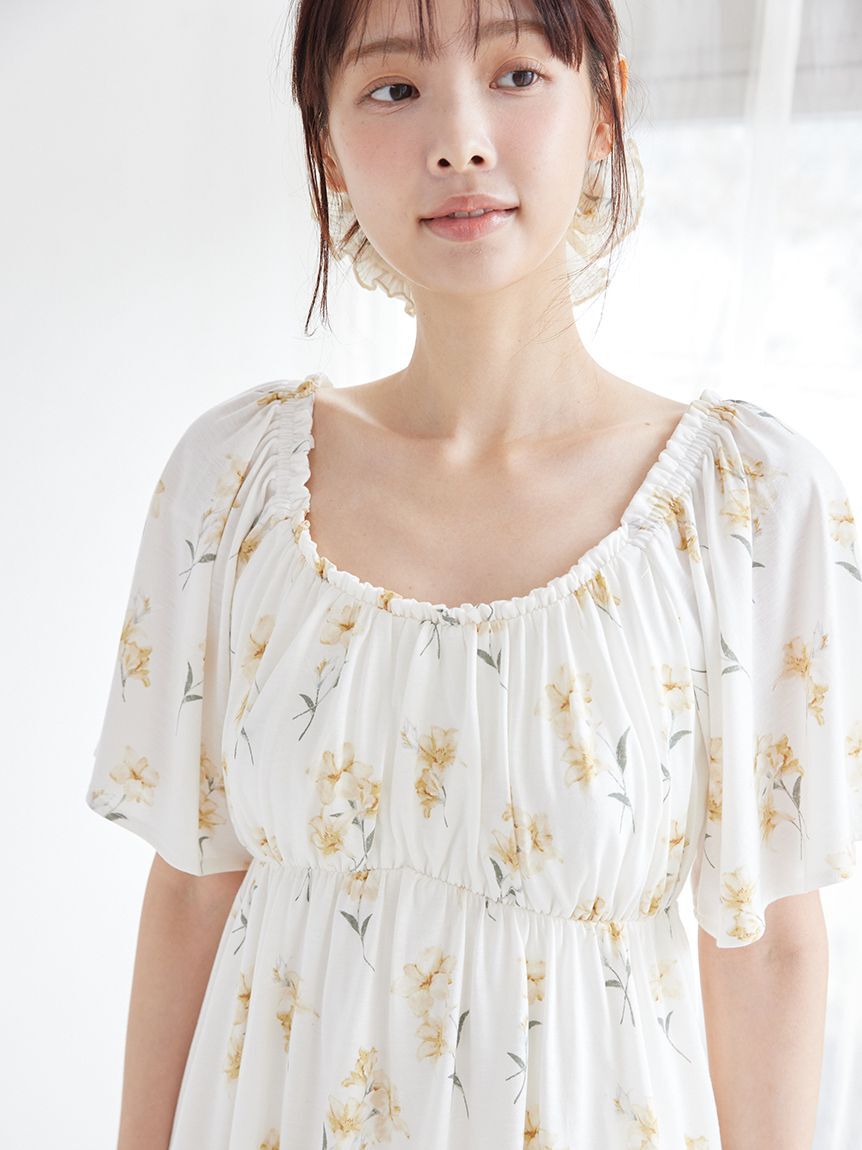 gelato pique「【母の日】フラワー柄カップインプルオーバー」|ルームウェア|