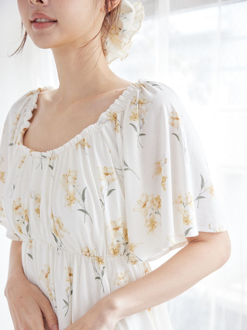 gelato pique「【母の日】フラワー柄カップインプルオーバー」|ルームウェア|