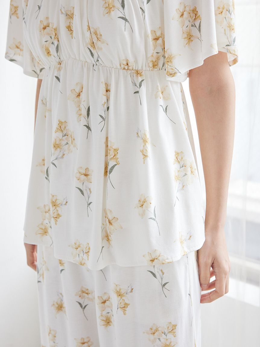 gelato pique「【母の日】フラワー柄カップインプルオーバー」|ルームウェア|