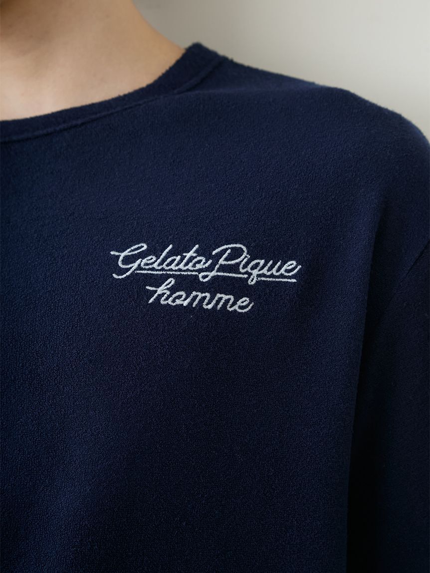 GELATO PIQUE HOMME「【ONLINE限定】【HOMME】【接触冷感】パイルワンポイントロゴ刺繍プルオーバー&ハーフパンツセット」|ルームウェア|