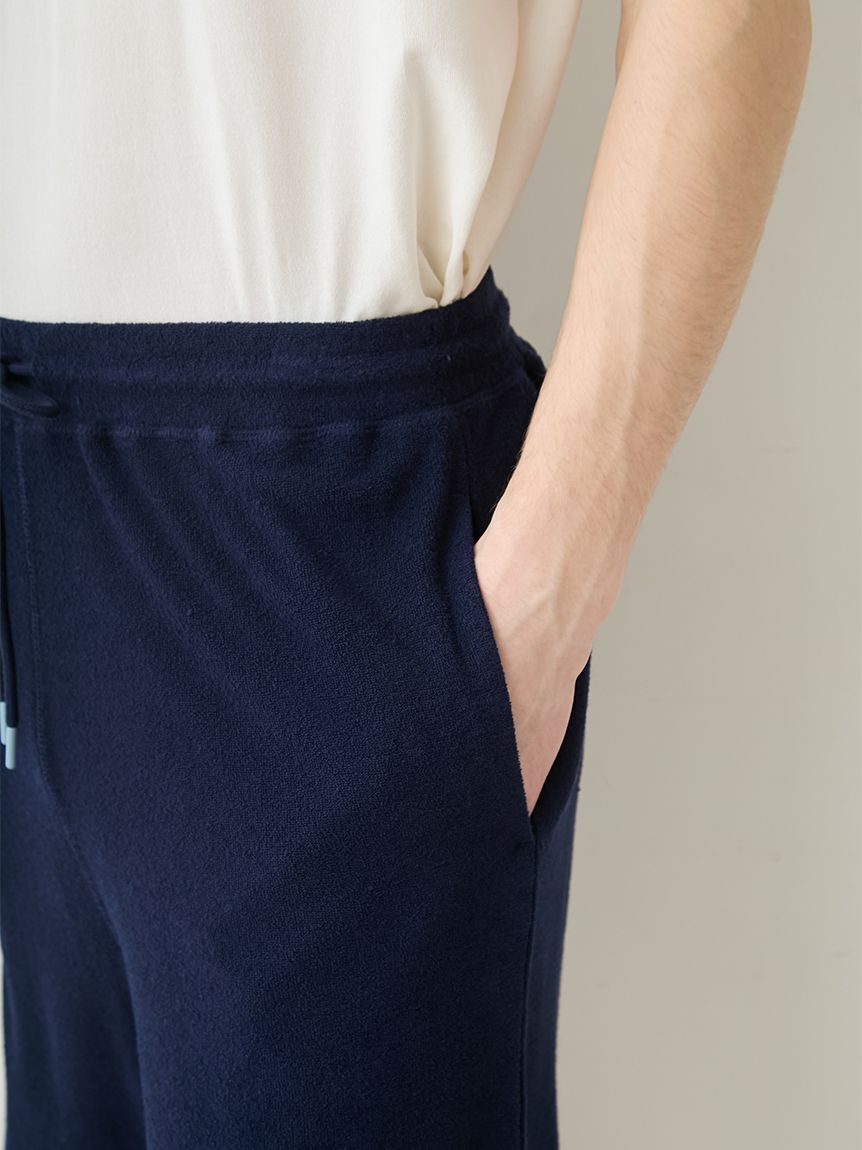 GELATO PIQUE HOMME「【ONLINE限定】【HOMME】【接触冷感】パイルワンポイントロゴ刺繍プルオーバー&ハーフパンツセット」|ルームウェア|