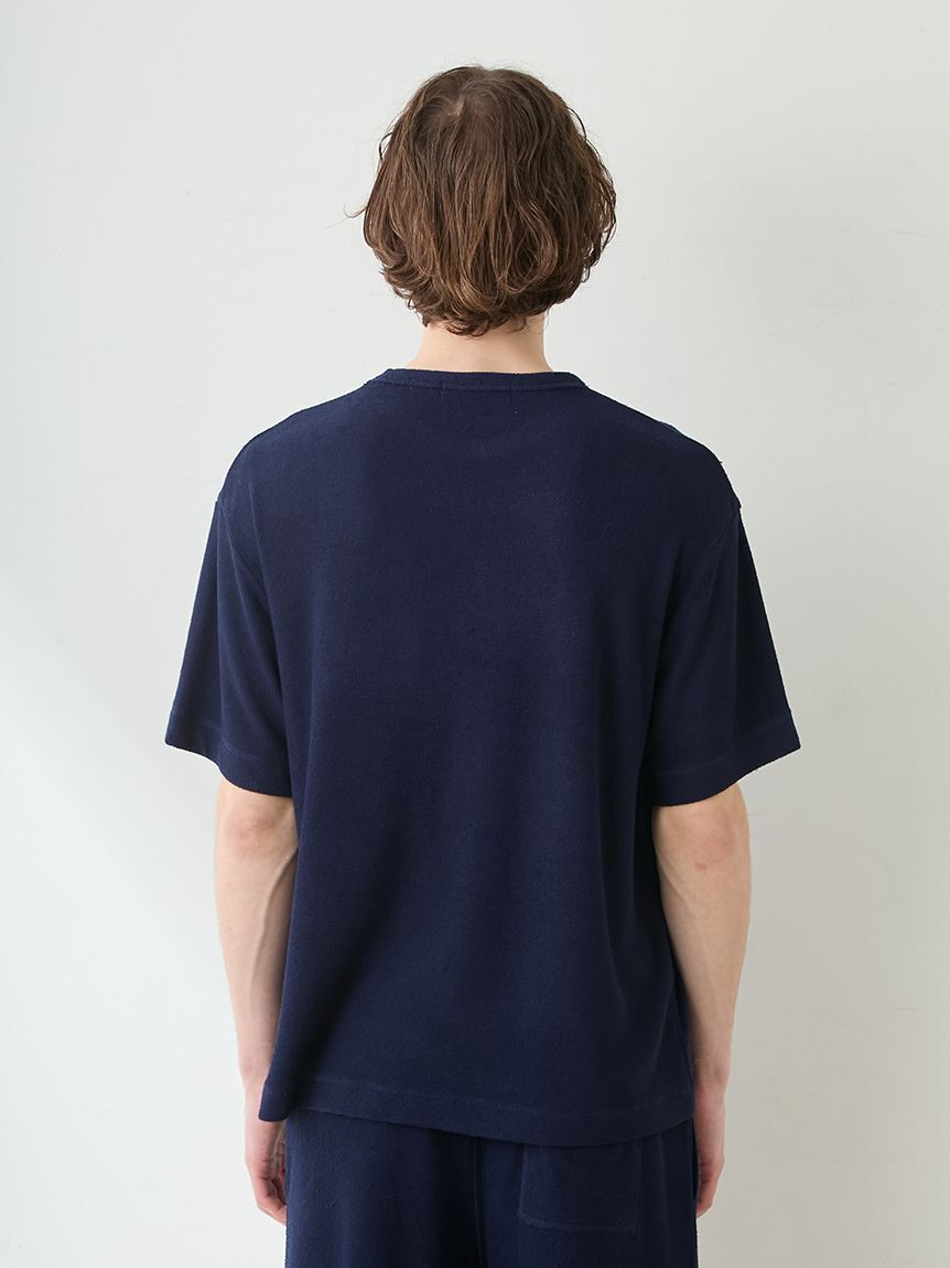 GELATO PIQUE HOMME「【ONLINE限定】【HOMME】【接触冷感】パイルワンポイントロゴ刺繍プルオーバー&ハーフパンツセット」|ルームウェア|