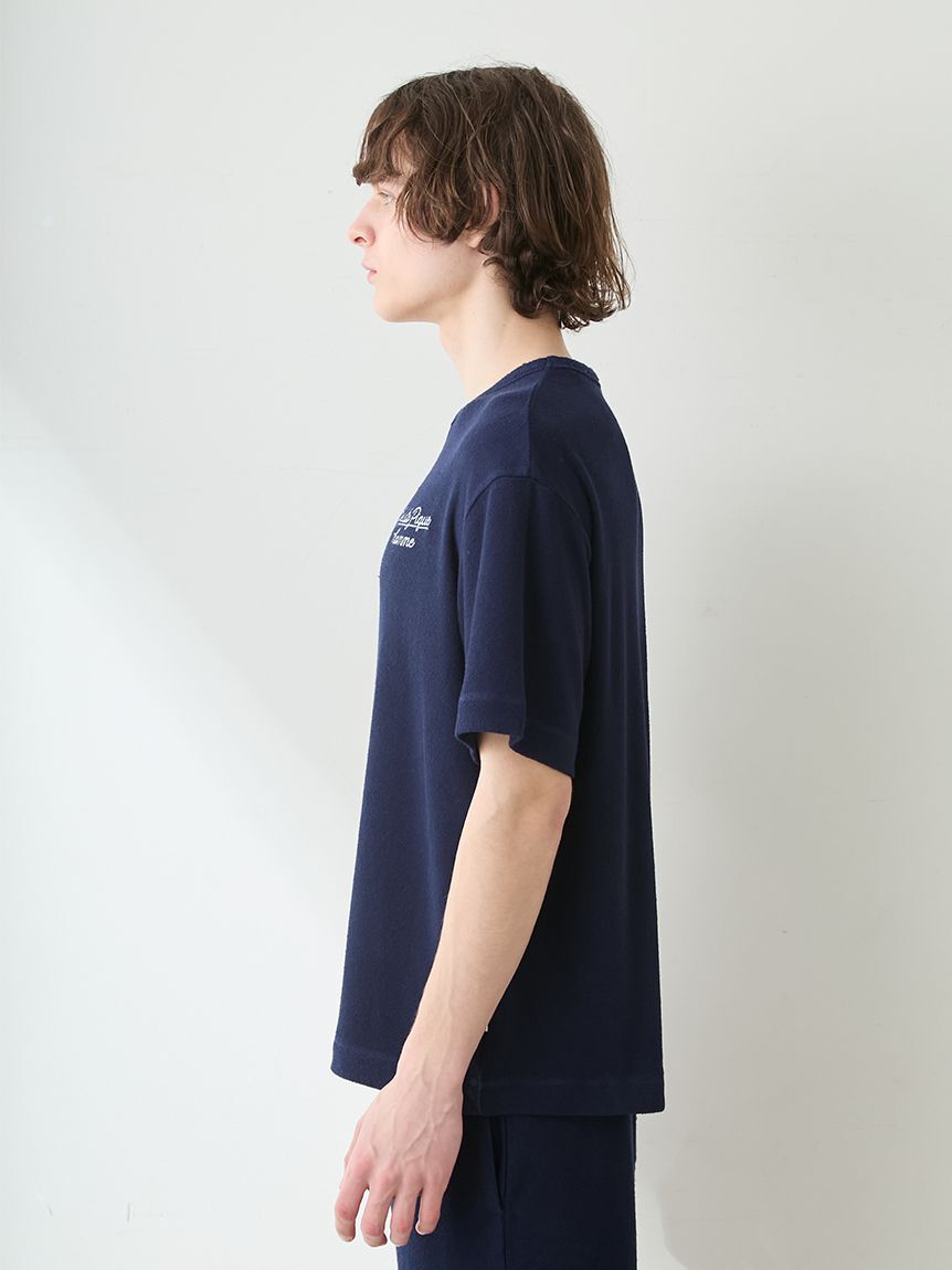 GELATO PIQUE HOMME「【ONLINE限定】【HOMME】【接触冷感】パイルワンポイントロゴ刺繍プルオーバー&ハーフパンツセット」|ルームウェア|