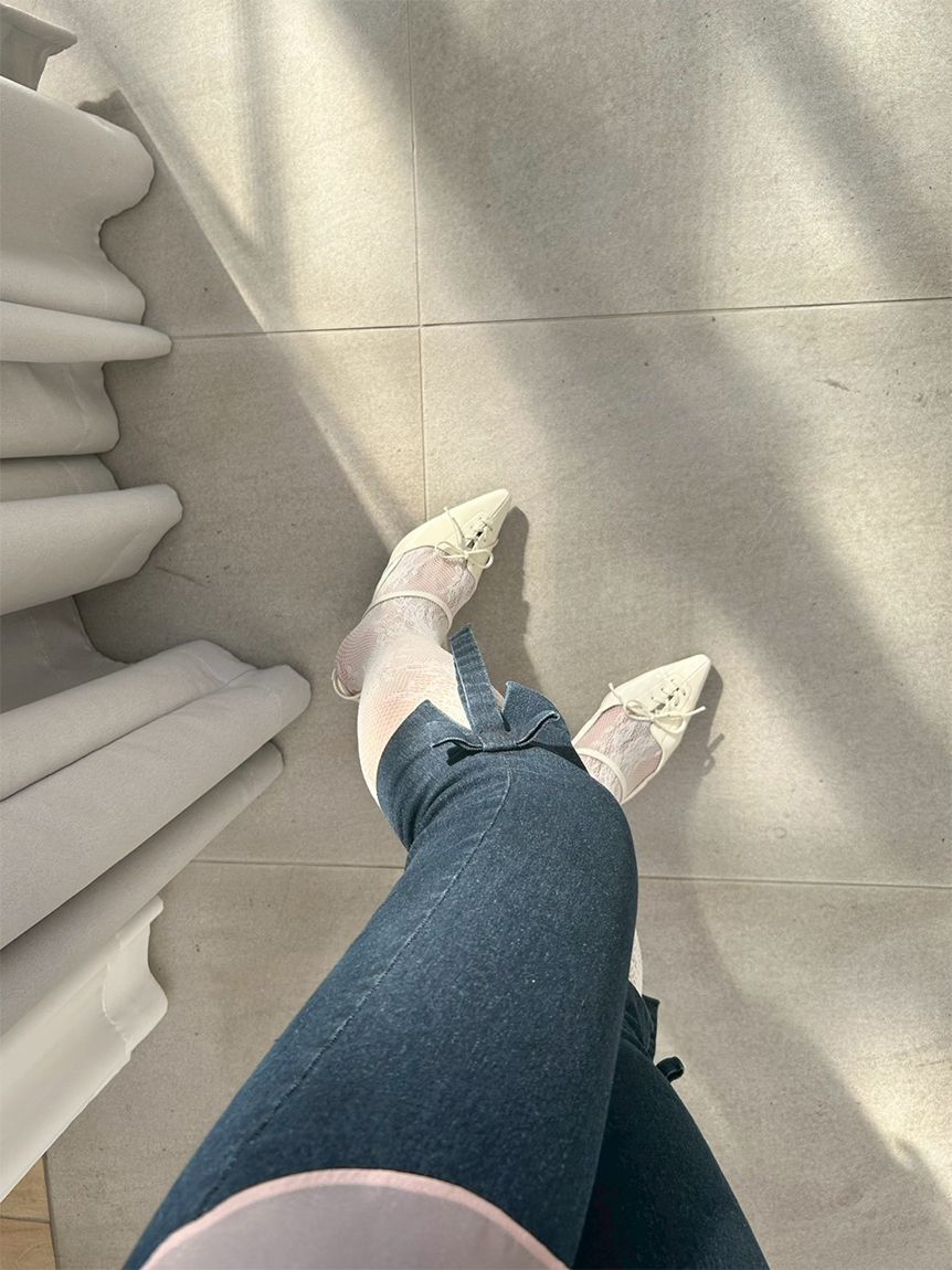 LILY BROWN「レースアップスリングバッグパンプス」|パンプス|