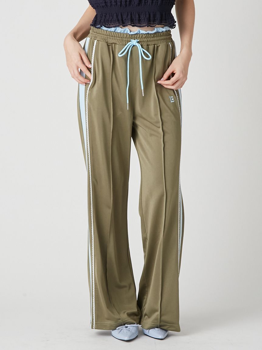 LILY BROWN「ピコレースフレアトラックパンツ」|チノ|KKI