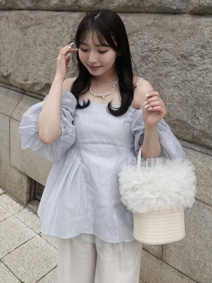 LILY BROWN「3wayペプラムジャガードブラウス」|シャツ・ブラウス|