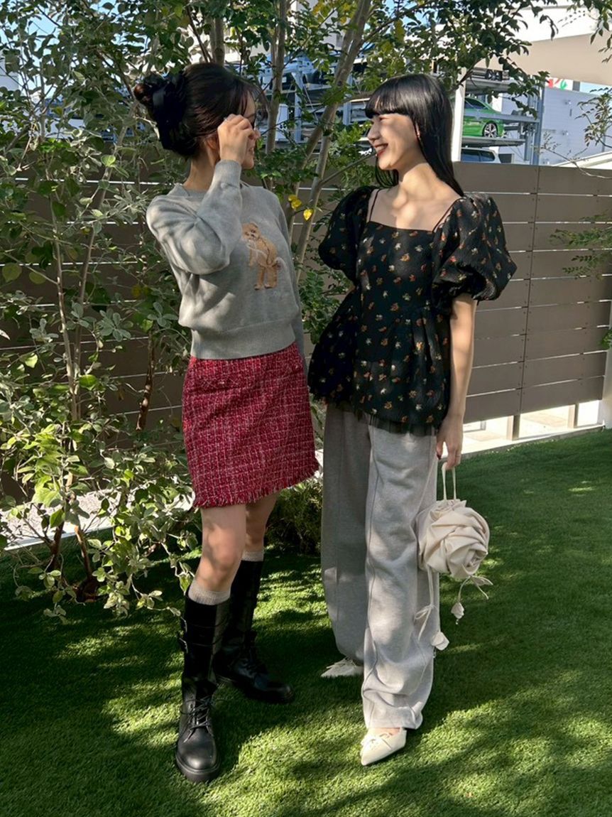 LILY BROWN「3wayペプラムジャガードブラウス」|シャツ・ブラウス|