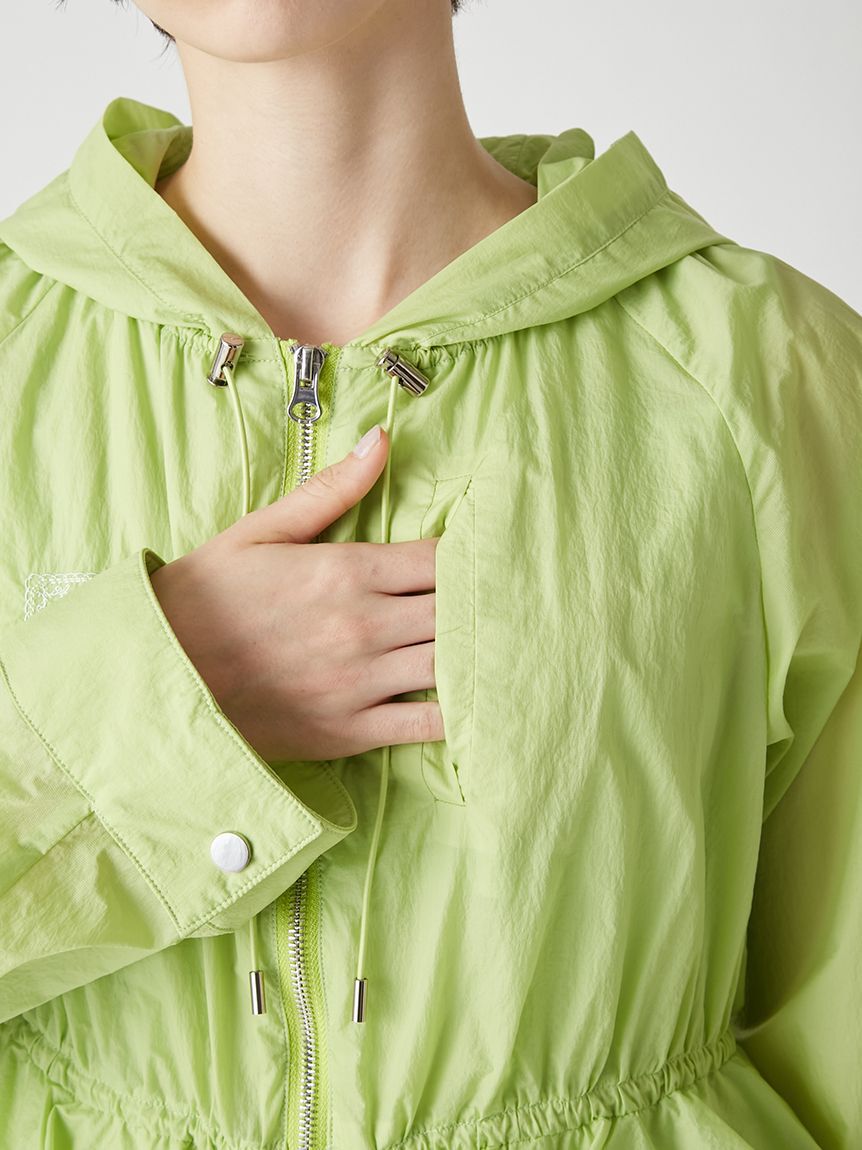 LILY BROWN「【UVカット】撥水ペプラムシアーブルゾン」|ブルゾン・スタジャン|