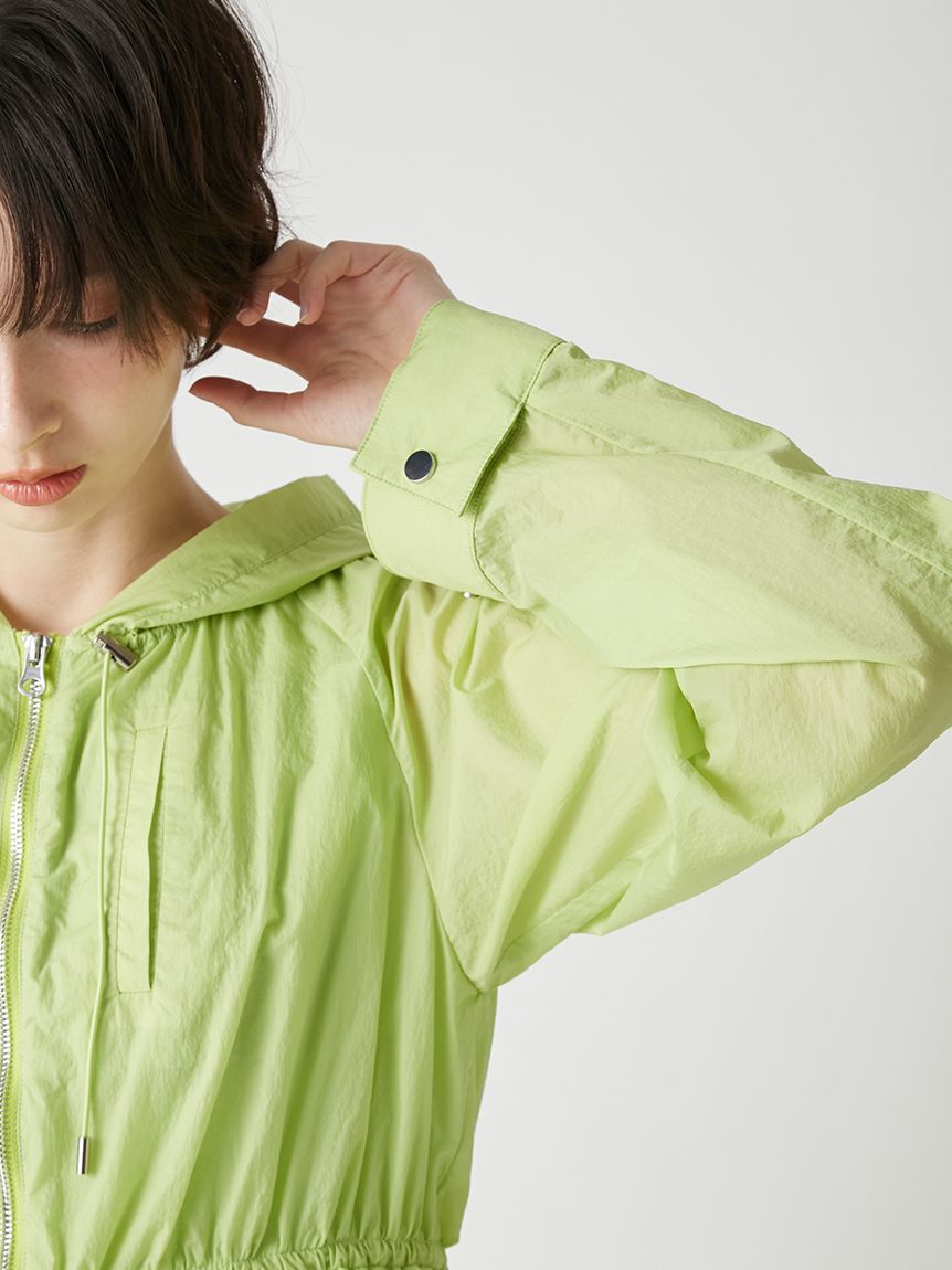 LILY BROWN「【UVカット】撥水ペプラムシアーブルゾン」|ブルゾン・スタジャン|