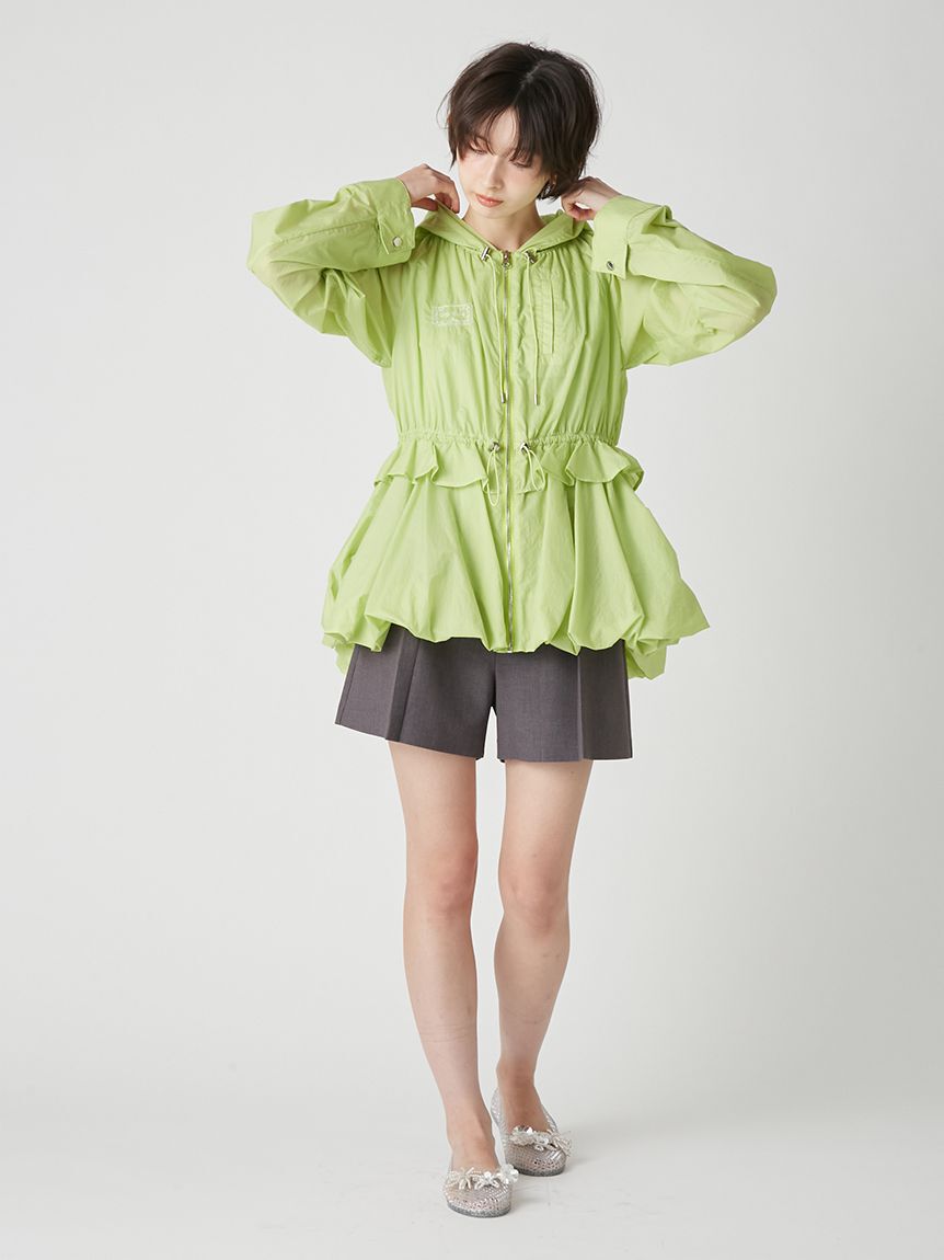 LILY BROWN「【UVカット】撥水ペプラムシアーブルゾン」|ブルゾン・スタジャン|