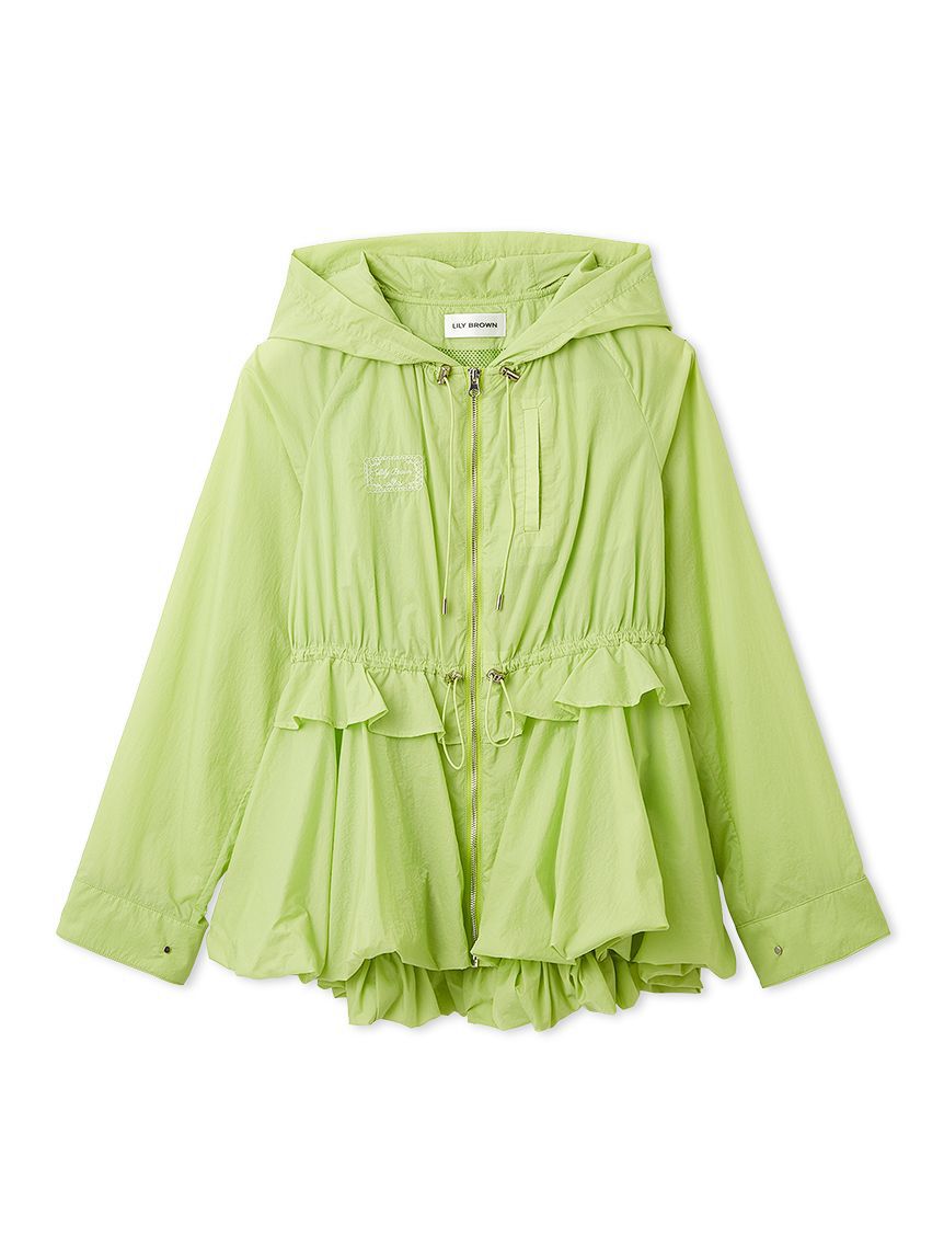 LILY BROWN「【UVカット】撥水ペプラムシアーブルゾン」|ブルゾン・スタジャン|